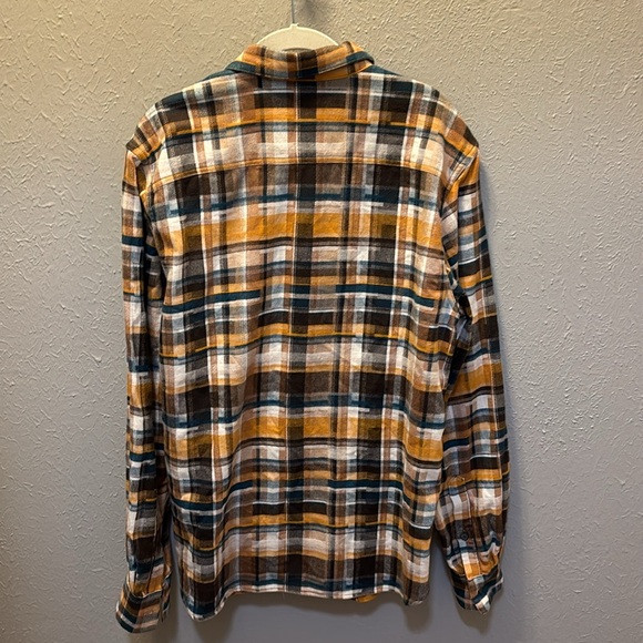 Peregrine Farley Plaid Cotton Flannel Shirt Made in England  Men’s Size Large - Picture 7 of 9